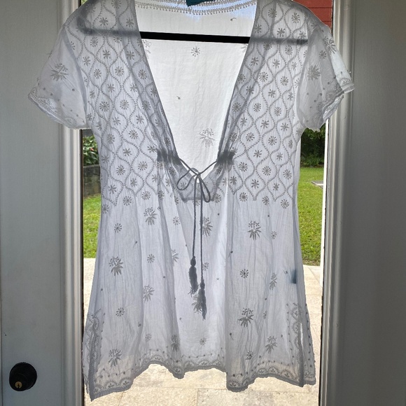 White Letarte 100% Cotton Tunic - Picture 2 of 5
